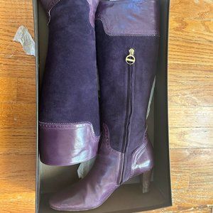 A. Testoni Leather and Suede Boots